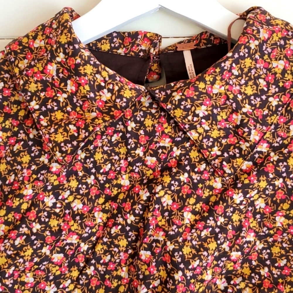 FREE PEOPLE Sz 0๐คฉ70's style mini dress - Picture 4 of 5